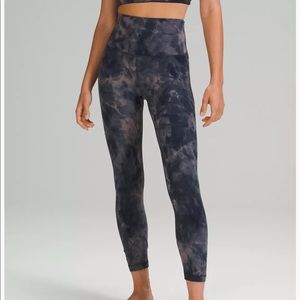 NWT LULULEMON ALIGN HIGHRISE CROP 23” DIAMOND DYE LUNAR ROCK TRUE NAVY